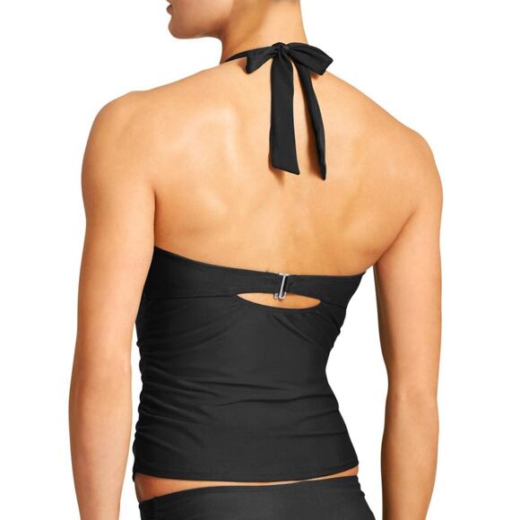 Athleta Swim Tara Halter Tankini Top Blue Underwire Bra Womens 34B 34C Tall - Picture 9 of 9